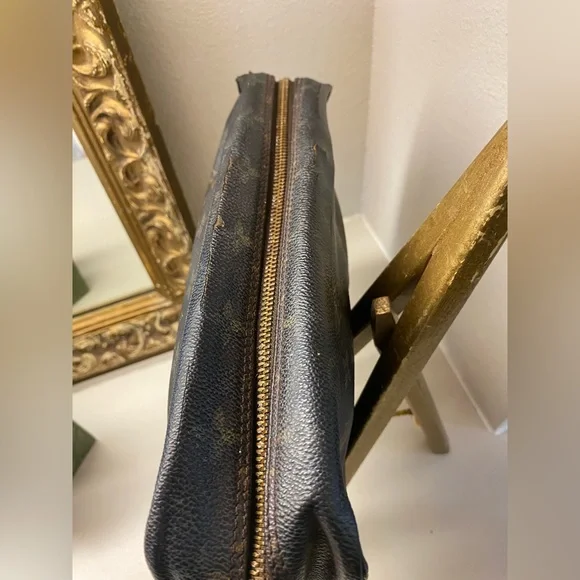 Louis Vuitton Monogram Vintage Pouch Clutch Cosmetic Accessories Bag Large 28 CM - Picture 10 of 12